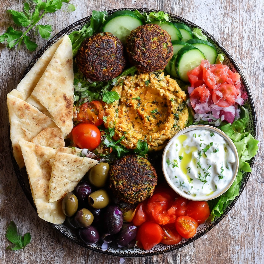 Middle Eastern Vegan Falafel Platter Recipes