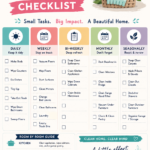 Ultimate Home Cleaning Checklist Daily, Weekly, Monthly  Seasonal Tasks Guide