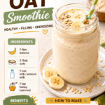 Banana Oat Smoothie Recipe for Weight Loss Healthy Breakfast Fat Loss Grocery List Essentials