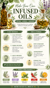 How to Make Infused Oils at Home Easy Herbal Oil Recipes, Uses  Storage Tips