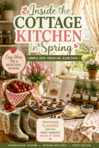 Inside the Cottage Kitchen in Spring  Cozy Aesthetic Spring Home Inspiration