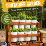 DIY 12 Bucket Container Garden Stand for Small Spaces  Easy Budget Garden Project