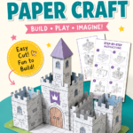 Printable Castle Paper Craft Template  Free DIY Kids Activity  3D Castle Model PDF Printable