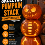 DIY Skeleton Pumpkin Stack Ideas for a Spooky Halloween Porch Decoration
