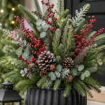 DIY Christmas Urn Planter Ideas for a Stunning Front Porch Winter Display