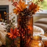 Cozy Fall Centerpiece Ideas with Pinecones, Candles  Autumn Leaves