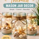 DIY Beach-Themed Mason Jar Lights Decor Ideas for Coastal Home Decoration